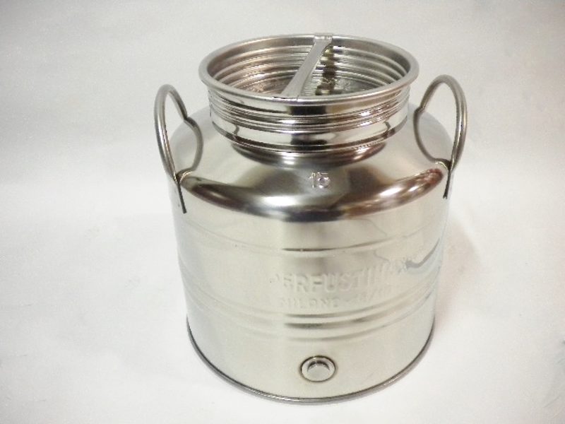 Stainless steel can, 15 L