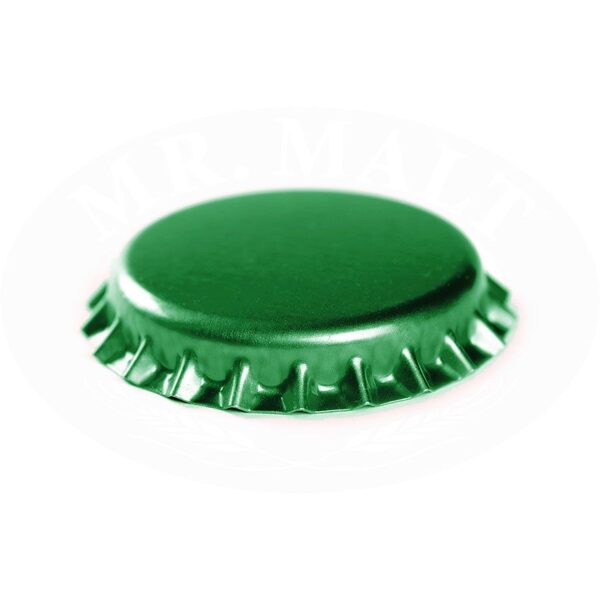 Green crown caps pack (100 pcs.), diameter 29 mm