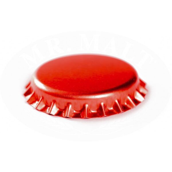Red crown caps pack (100 pcs.), diameter 26 mm 