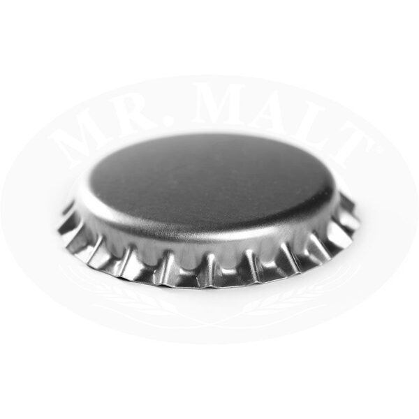 Silver crown caps pack (100 pcs.), diameter 29 mm