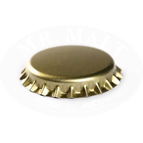 Golden crown caps pack (100 pcs.), diameter 26 mm 